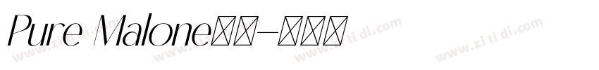 Pure Malone字体字体转换